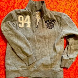 Boys grey quarter zip sweatshirt